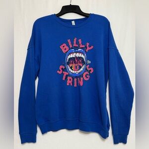 Men’s Sweatshirt Billy Strings Graphic XL Blue Bluegrass Folk Music
